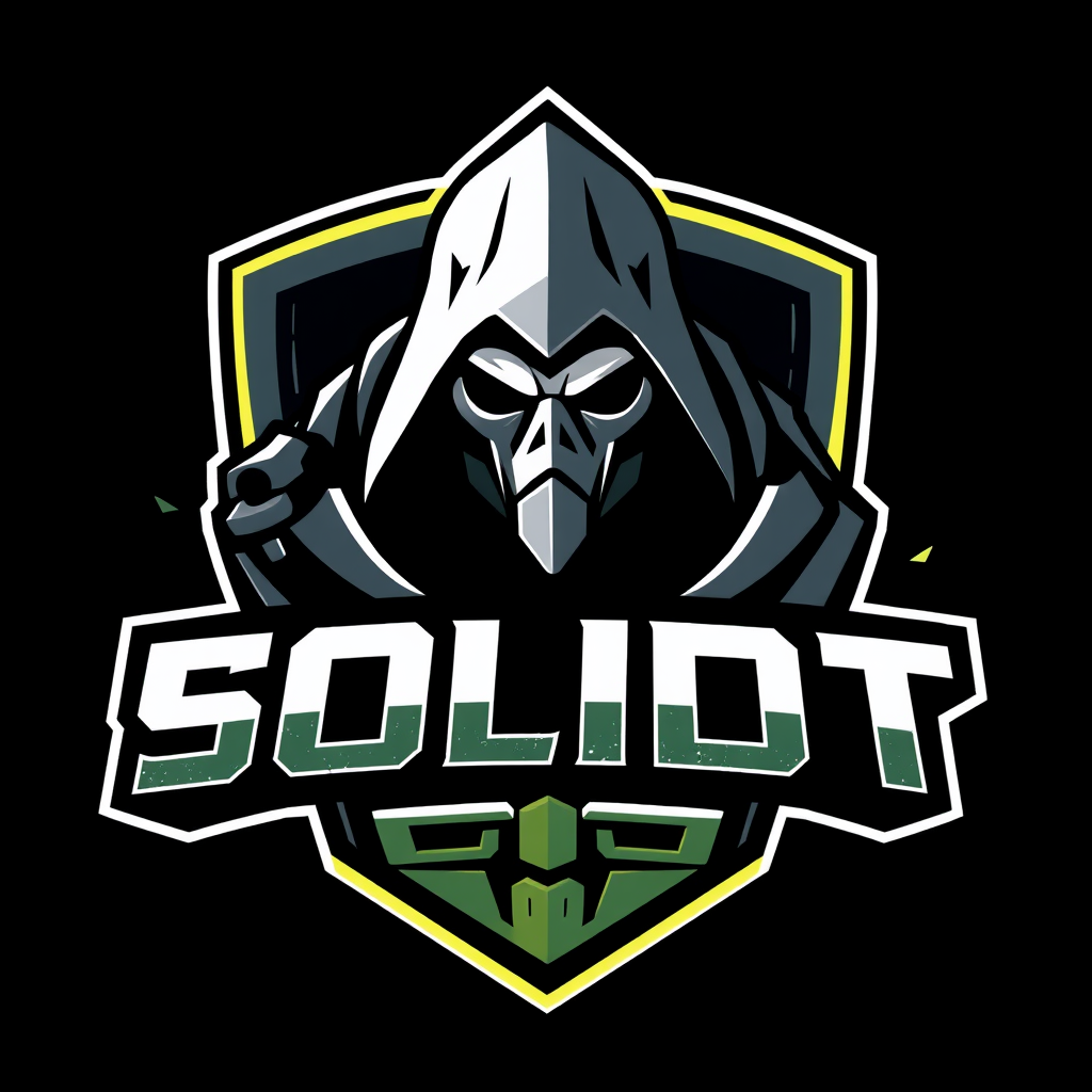 Main logo studio: "Solid" game esport logo