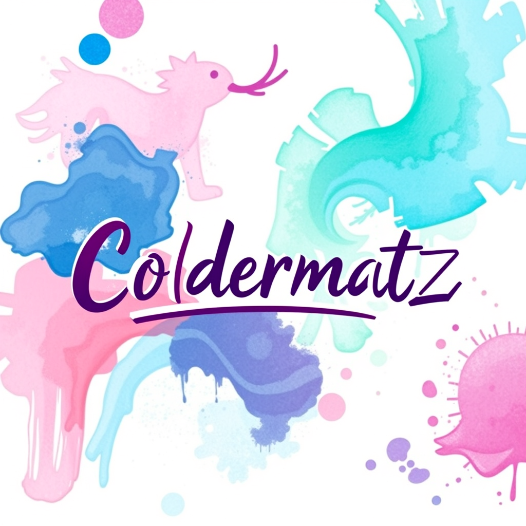Main logo studio: crea una logo con la scritta Codermatz fai con i colori vivac, fai con piu disegni
