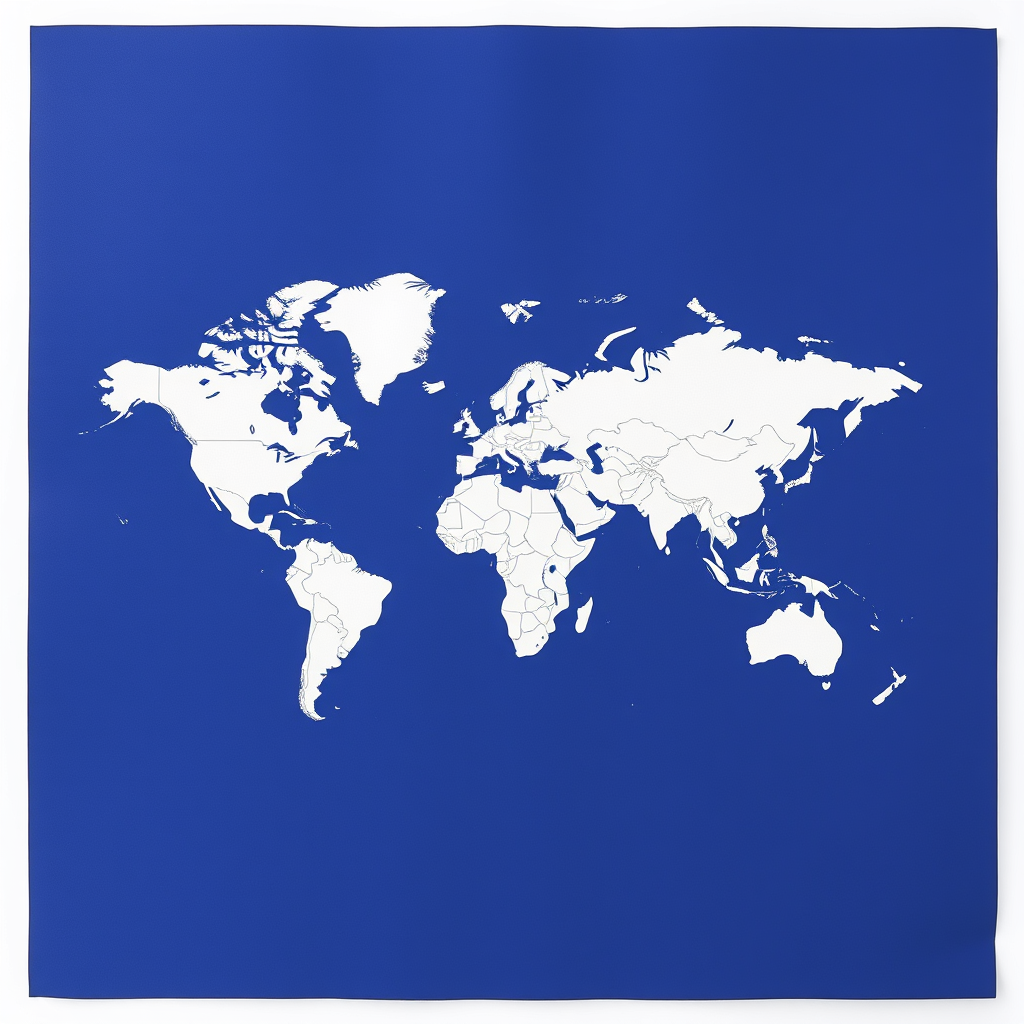 Main logo studio: Make a world map. With white begron
