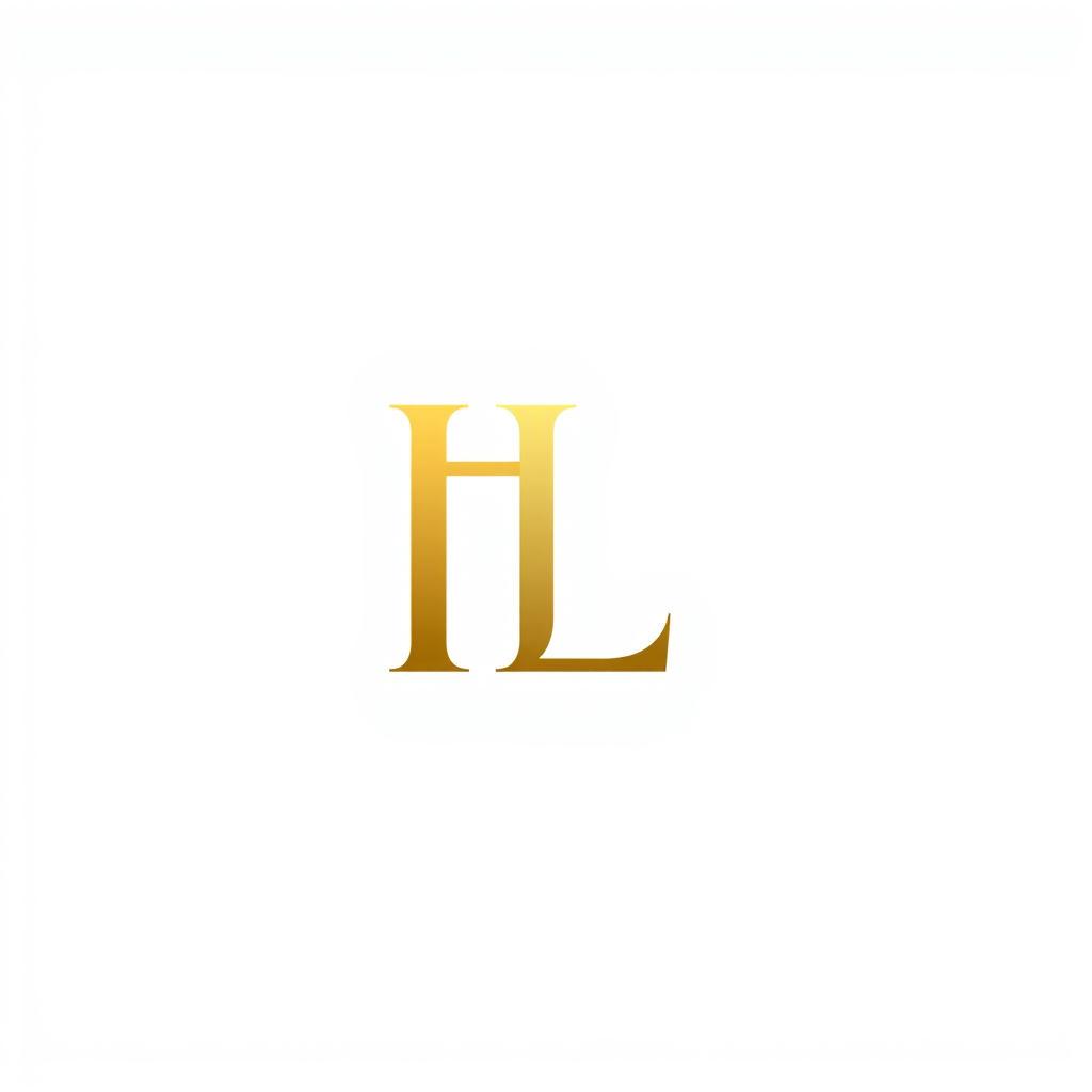 Wordmark Logo idea: wordmark logo of elegant monogram logo combining letters F and L, gold, luxury brand , bold clean typography, flat vector logo, centered, solid white 