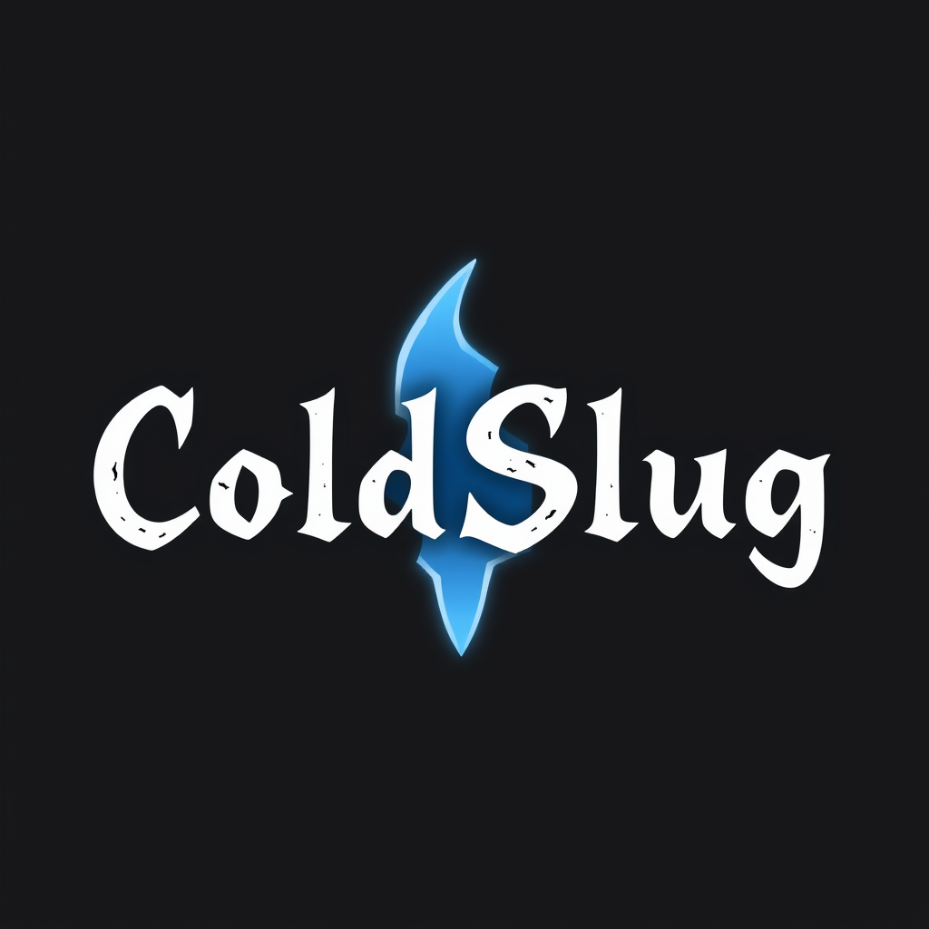 Main logo studio: Pour ma page de profile sur YouTube crée une image avec juste écrit mon pseudo ColdSlug en mode grave stylée, une autre image car là j'avais l'impress