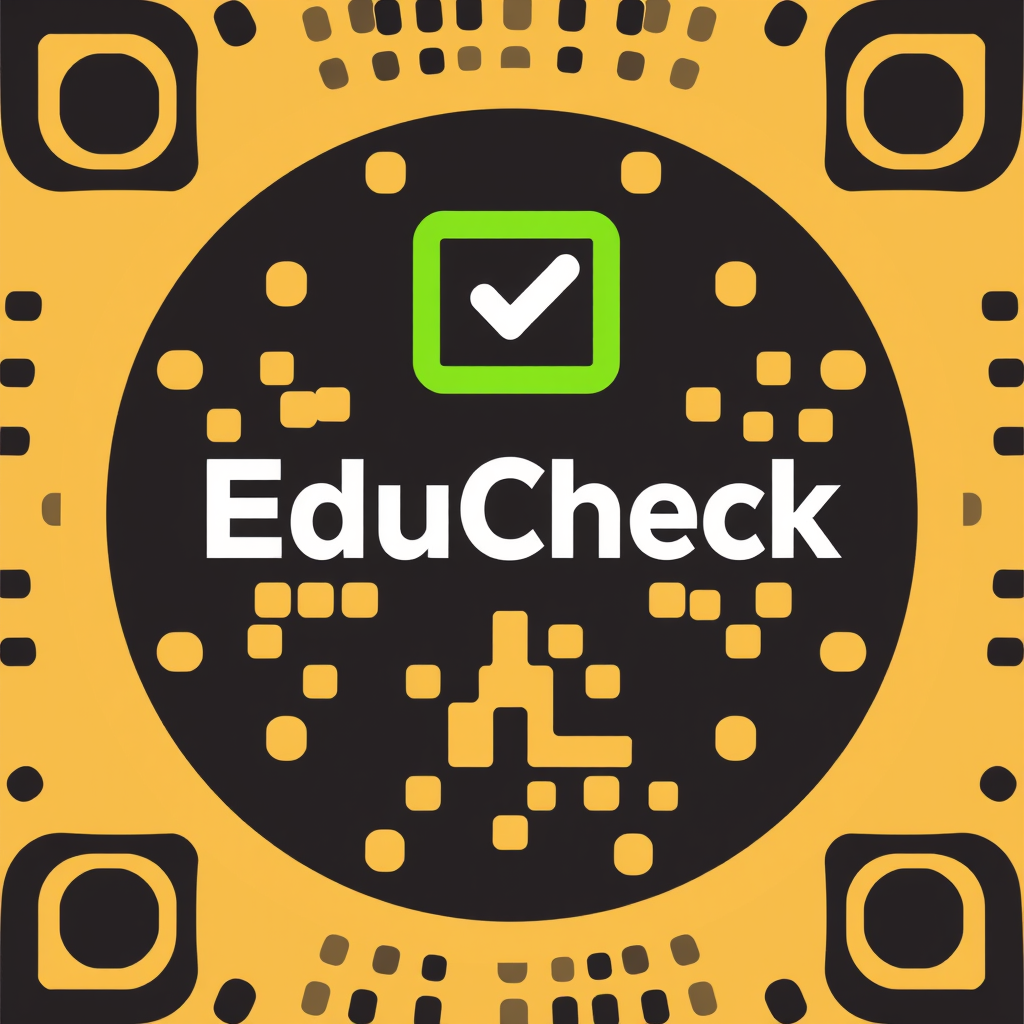 Main logo studio: estoy desarrollando una sistema web para la toma de asistencias mediante QR, para difereentes instituciones educativas, el nombre es EduCheck puede ge