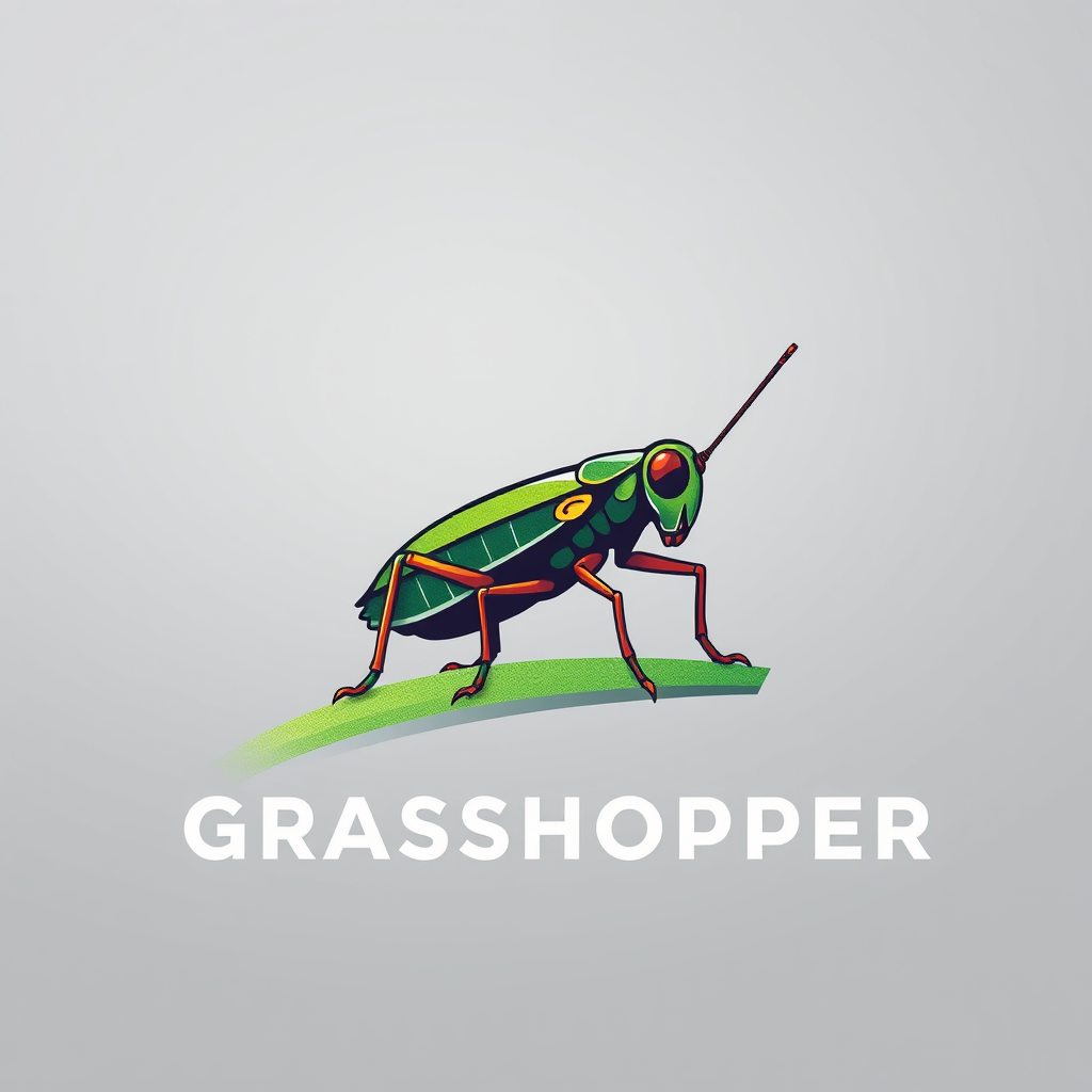 Main logo studio: Make an aesthetic Grasshopper logo Format: JPG File size: 1.5MB min and 250MB max. Preview resolution: 4MP min and 100MP max. Color mode: sRGB, Adobe