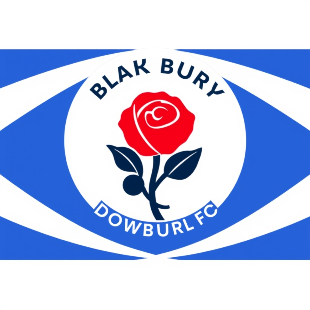 Main logo studio: Can you Design a new logo for Blackburn fc but has to relate to there club Red Rose in the middle please Says Blackburn FC on the botttom everything e