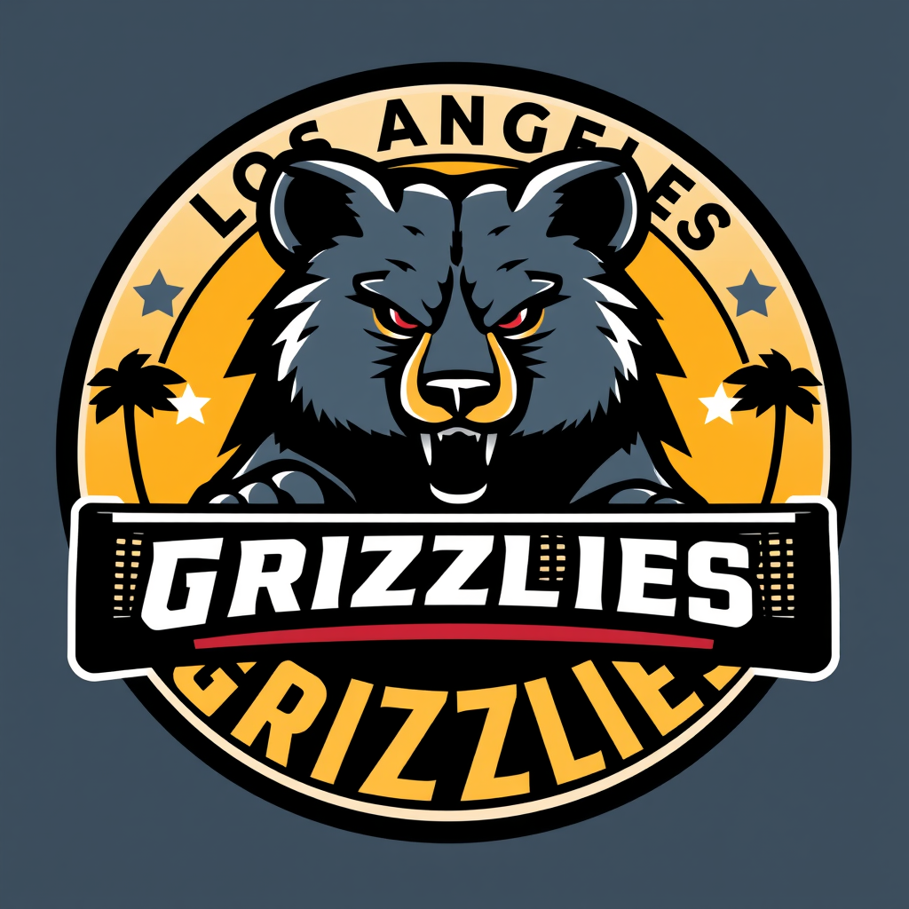 Main logo studio: Make a logo for a ping pong team called the Los Angeles Grizzlies