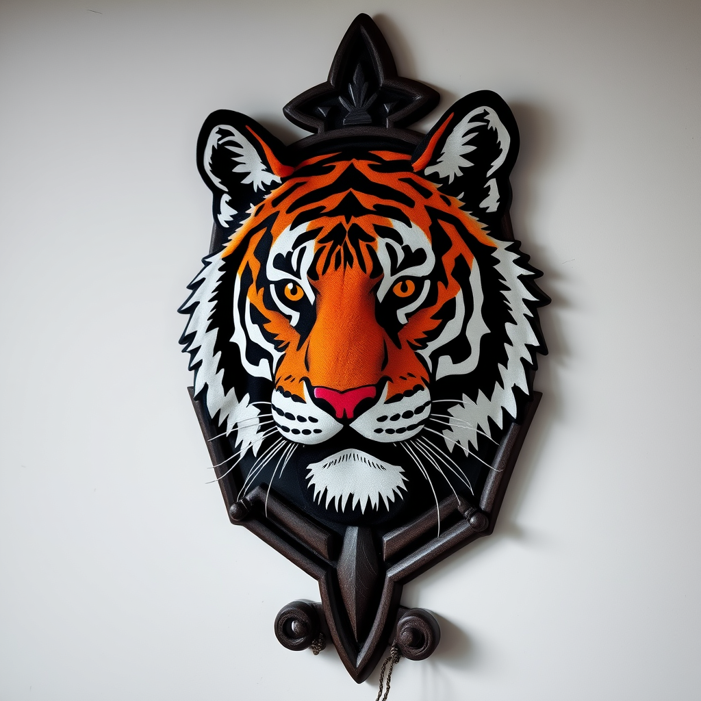 Main logo studio: Een wapenschild vorm en er moet een Goude tigger in