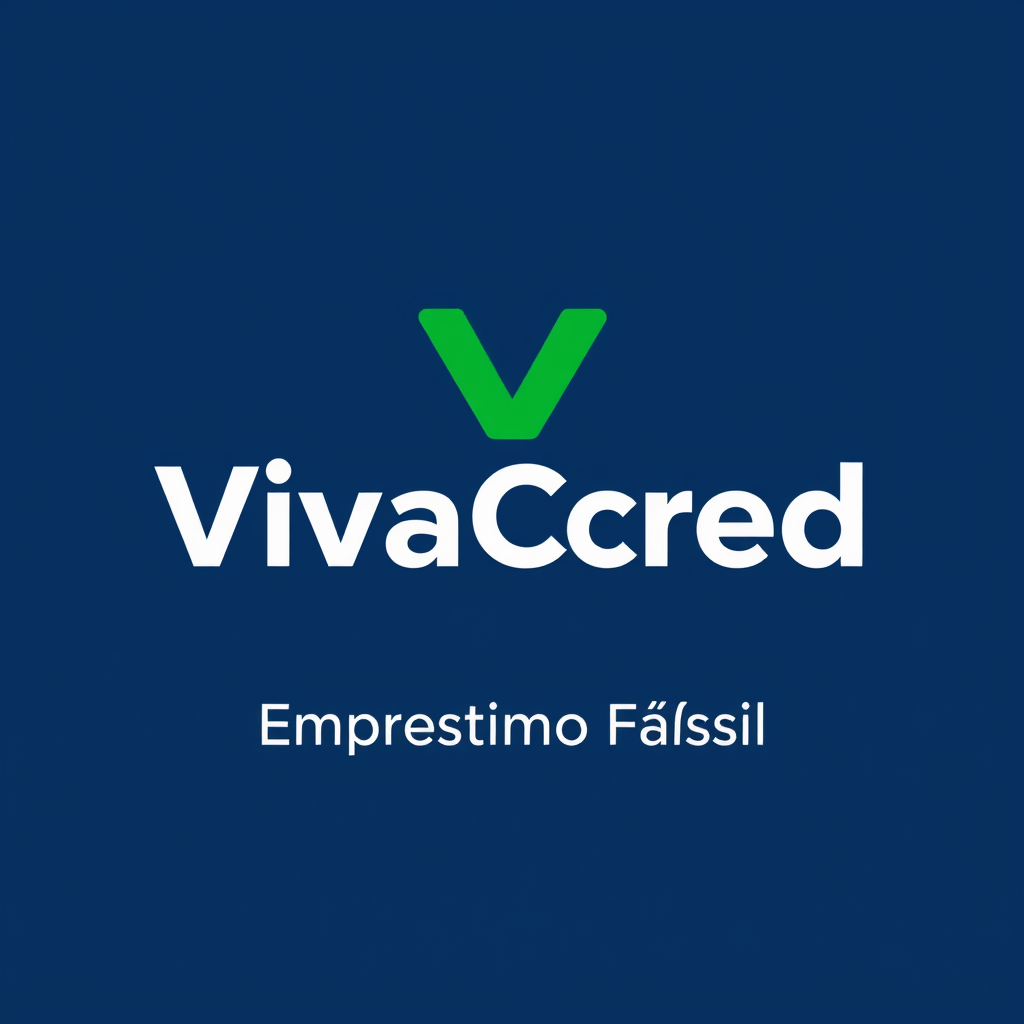 Main logo studio: Nome: VivaCred Slogan: Empréstimo Fácil Cores: Azul + Verde Estilo: Moderno, profissional e minimalista Símbolo: V + C integrados, centralizados acima