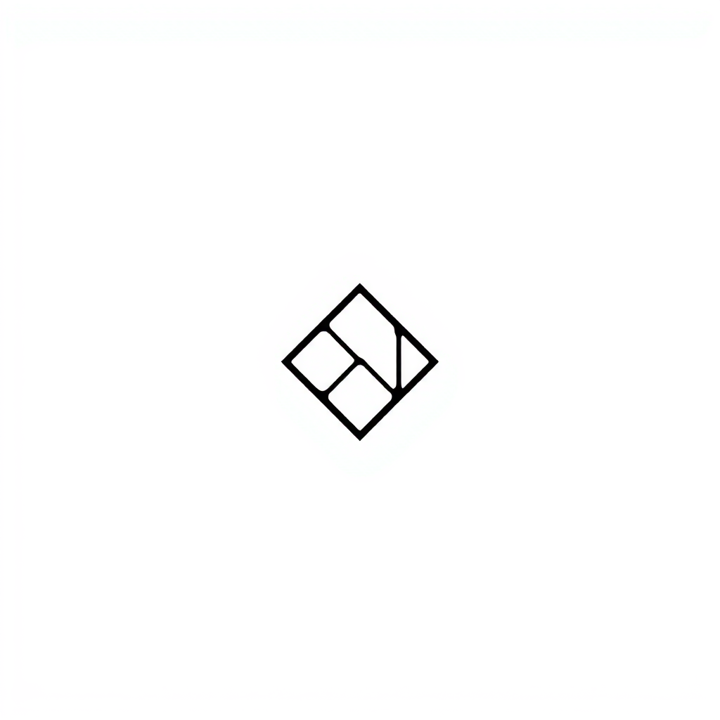 Abstract Logo idea: abstract logo mark for Minimal abstract logo, thin faded lines, subtle and elegant, black and white. , geometric abstract shape, modern minimalist mar