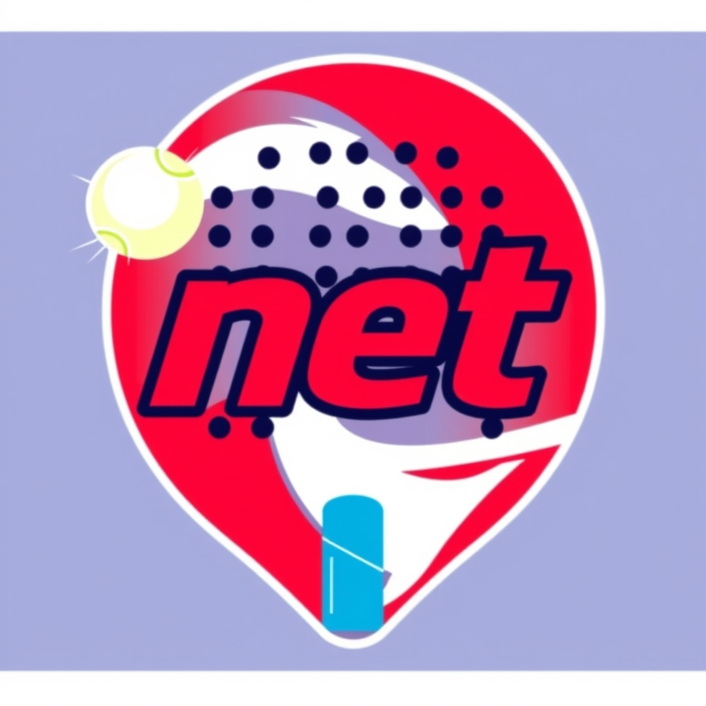 Main logo studio: make a bright and beuitfull logo for a padel compani called net. it should be able to fit tiktok instagram and more, make it look like its for welthy