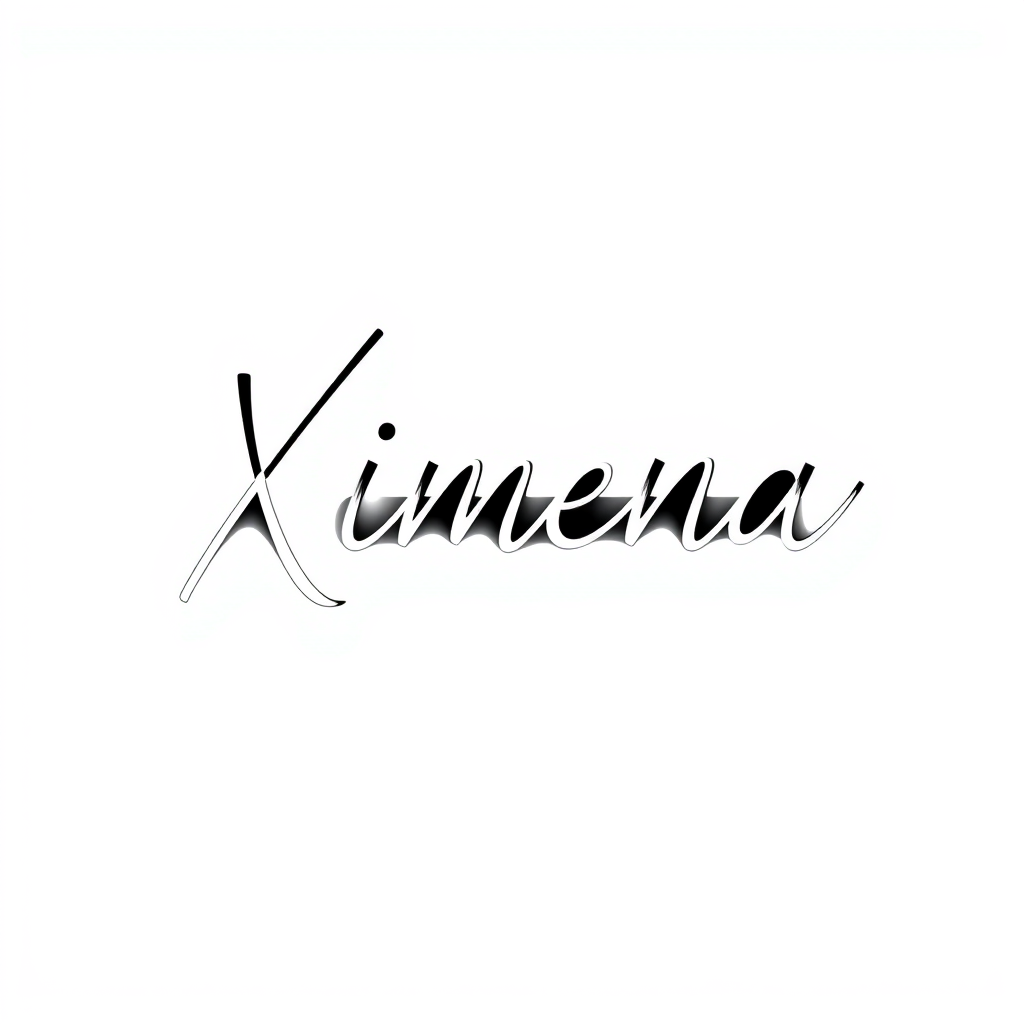 Signature Logo idea: signature logo of the name Ximena is the name and I make kawaii things so I want a logo that is cutesie so make it as creative and draw some cute thin