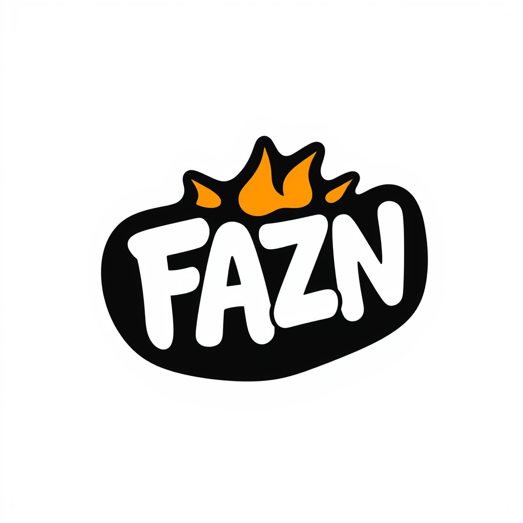 Main logo studio: FAZN logo Fun, unique, attetion grabbing