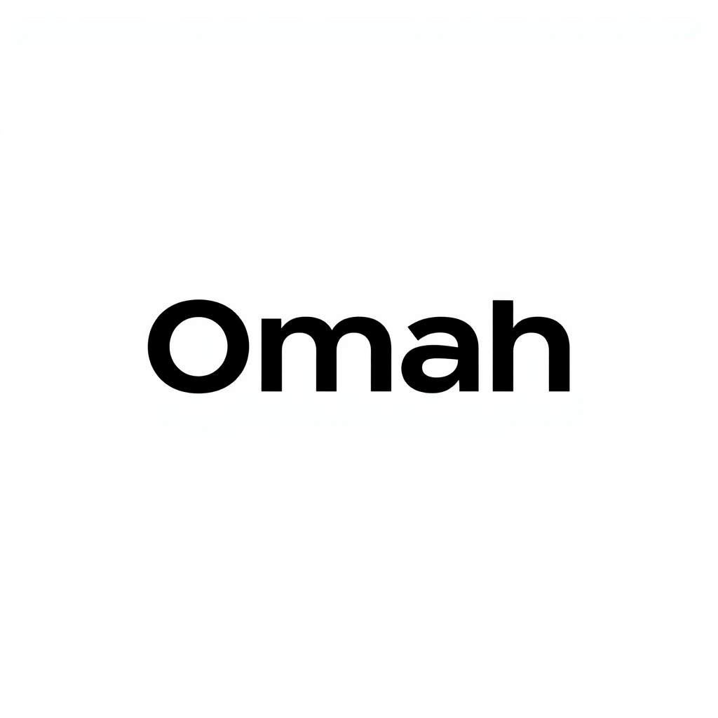 Wordmark Logo idea: wordmark logo of Omah.Codes use black and primary: { main: "#00e5c8", }, secondary: { main: "#9b59f5", }, as color , bold clean typography, flat vecto