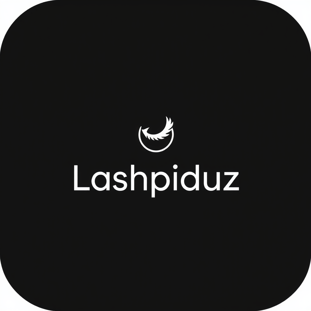 Main logo studio: Create a modern, stylish social media and ecommerce logo for “Lashpiduz”. Clean minimalist icon combined with the brand name, bold modern typography,