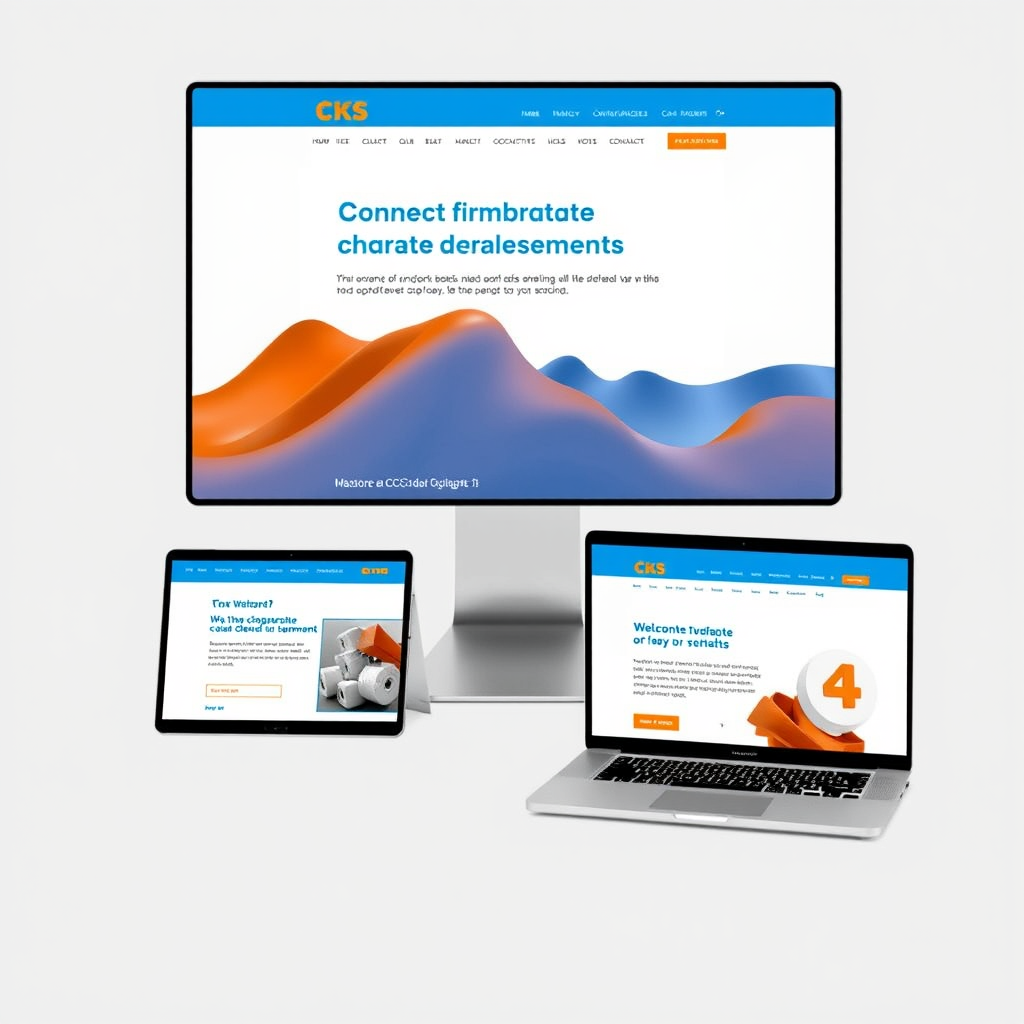 Main logo studio: CKS Web Studio website production orange and blue
