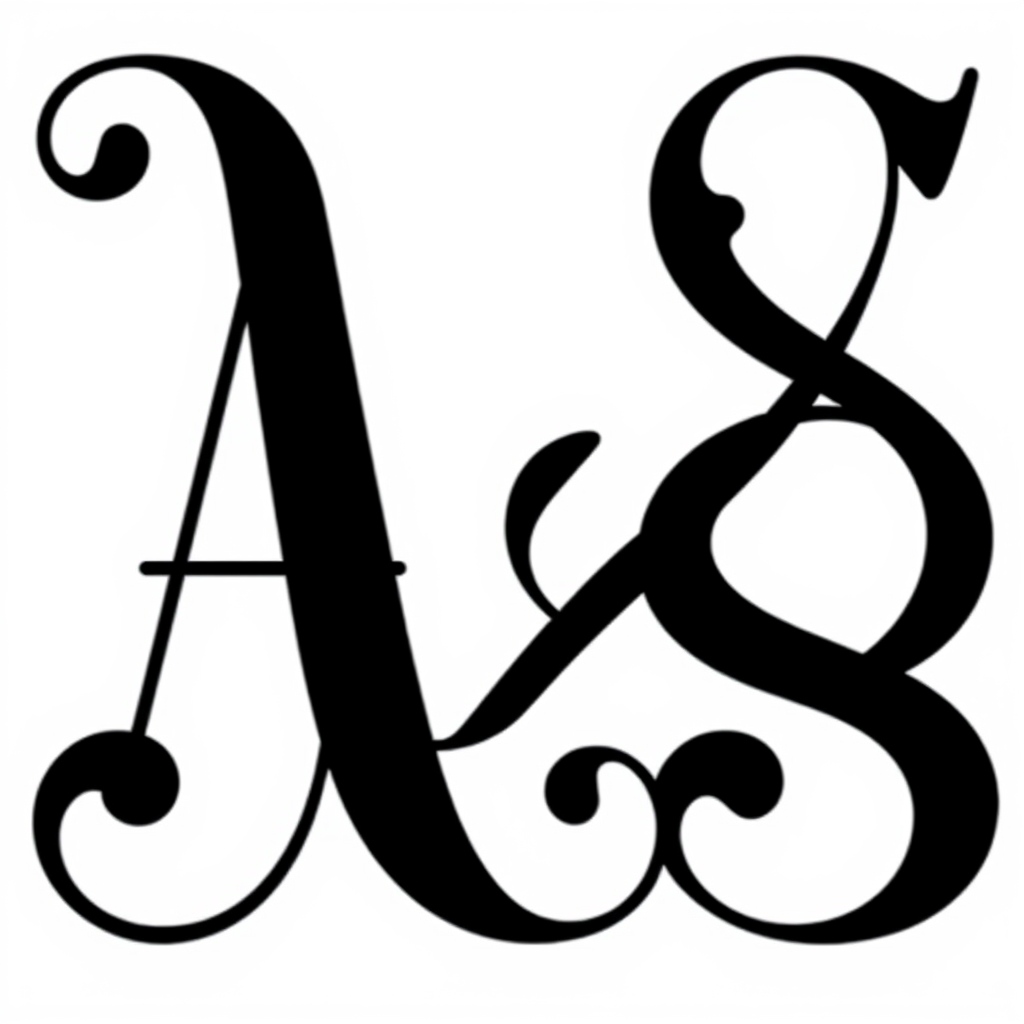 Lettermark Logo idea: lettermark logo of the letters ARS Add some lines and decorations and details , monogram initials, elegant typographic design, interlocking or stacked
