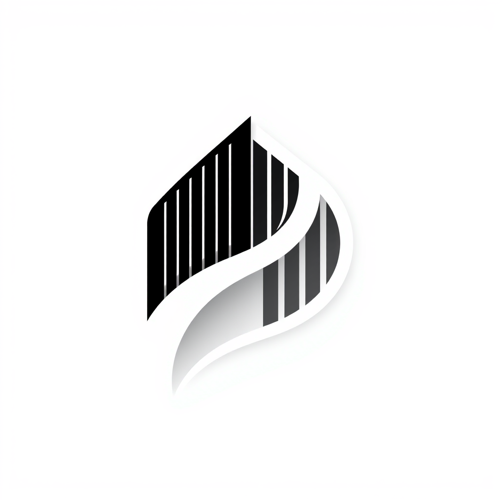 Abstract Logo idea: abstract logo mark for Fine structural lines, partial facade, dissolving softly, elegant and monochrome , geometric abstract shape, modern minimalist 