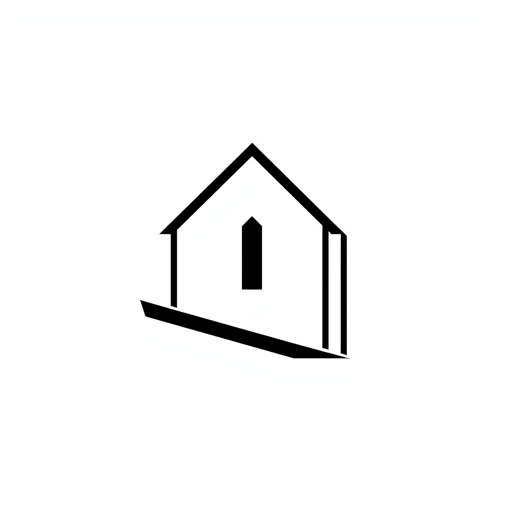 Minimalist Logo idea: minimalist logo, simple geometric mark for “} Abstract architectural logo, minimal thin lines, conceptual, timeless, elegant, black and white, vector,