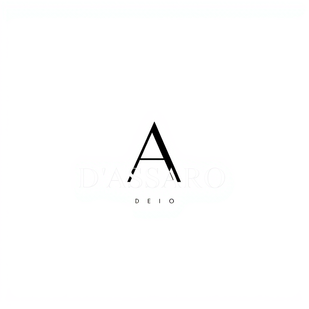 Main logo studio: Crée un logo minimaliste et élégant pour D’ASSARO DESIGN, une marque de graphisme lettrage. On peut essayer un monogramme et puis un logo sans monogra