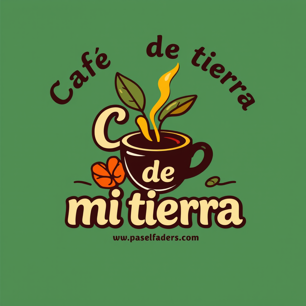 Main logo studio: Cafe de mi tierra is the name of the coffee business and create a logo for it make it colorful while having a Latin vibe to it