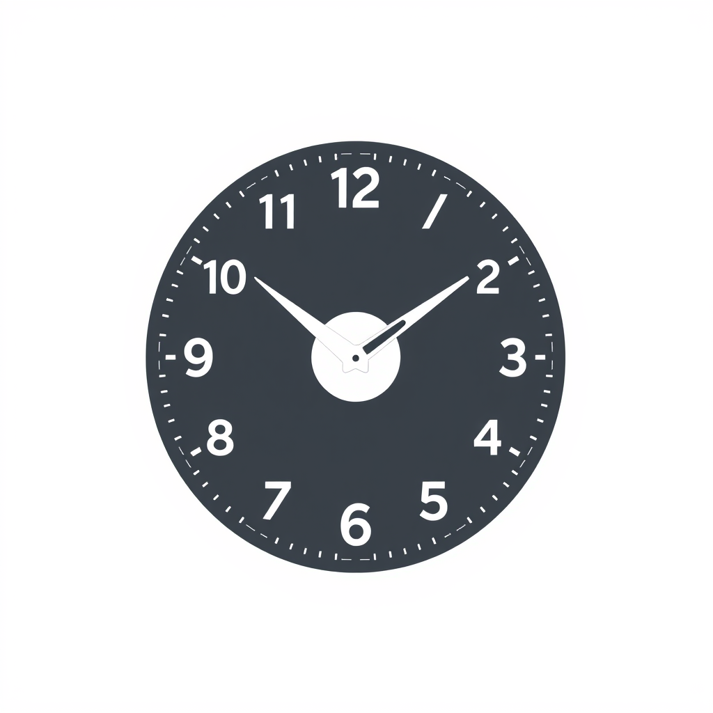 Main logo studio: Create a wall clock logo. White background version