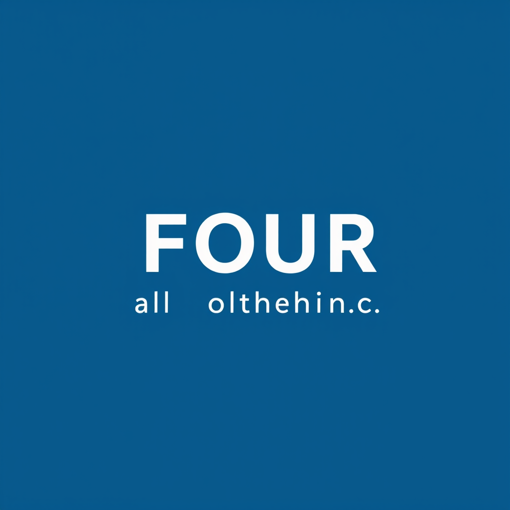 Main logo studio: Name is Four all clothing slogan is Four styles one indentity all you. Colors dark and bleu Beter plaese you forget the c