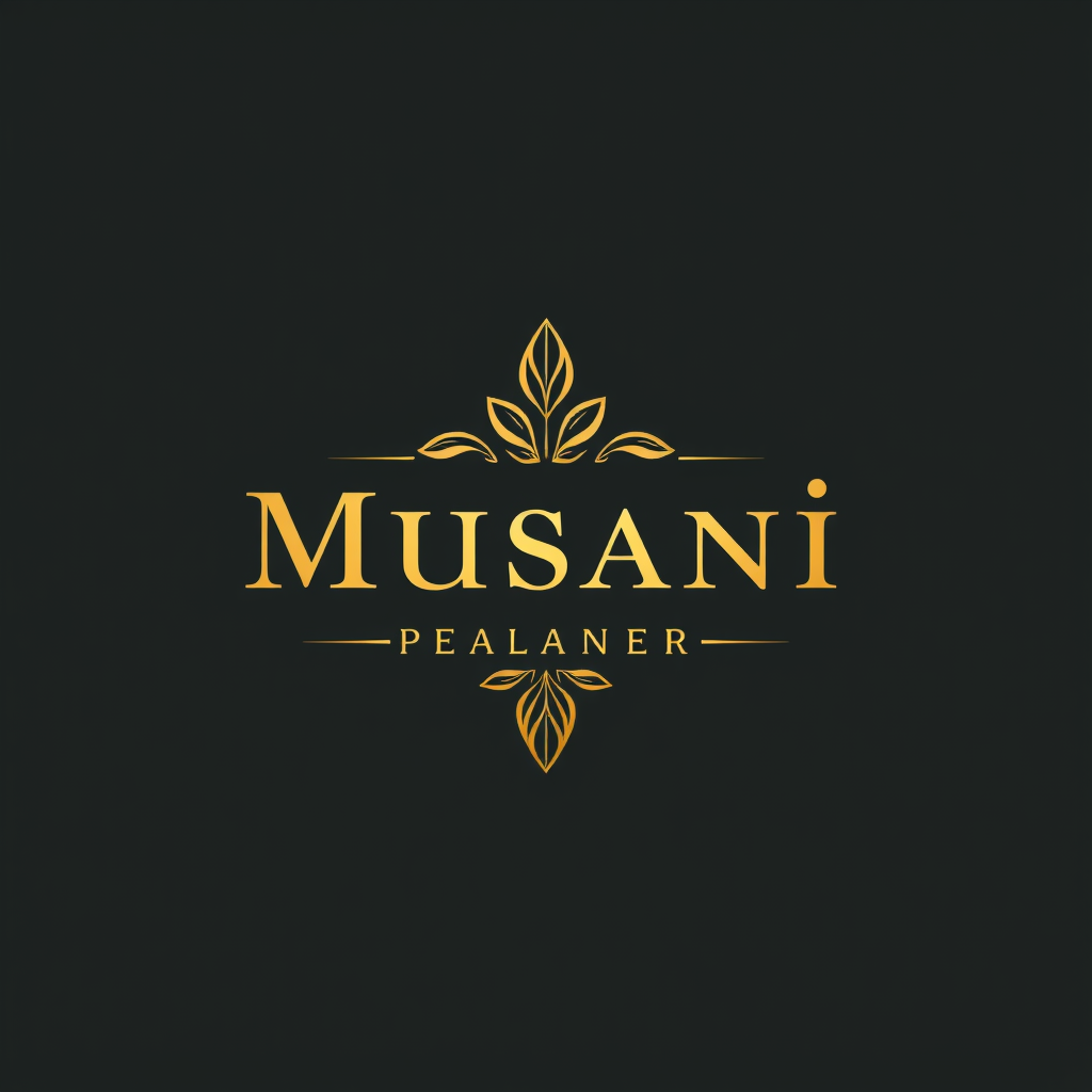Main logo studio: creat a luxury logo for musani herbal highlight word MH creative style and theme classical clour like as gold bright font are your choice but better