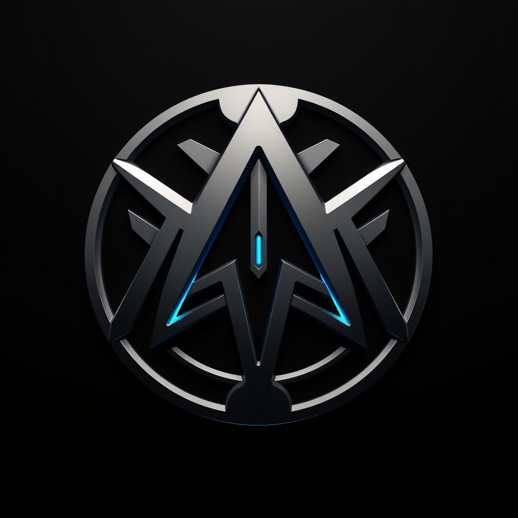 Main logo studio: Design a bold, futuristic emblem for ArcAxis inspired by advanced architecture, aerospace engineering and precision machinery. Combine sculptural geom