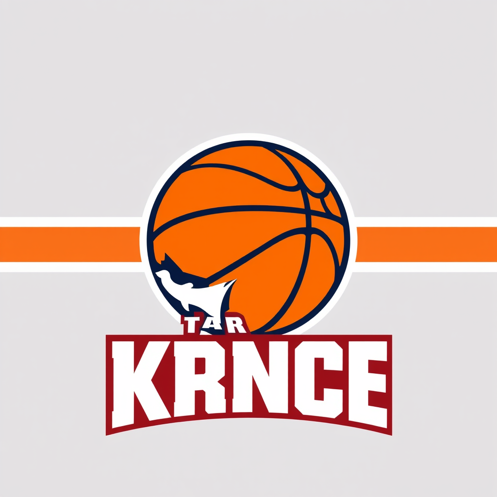 Main logo studio: Generate me basketball team logo that name is TEAM KRNCE i need TEAM KRNCE in the logo