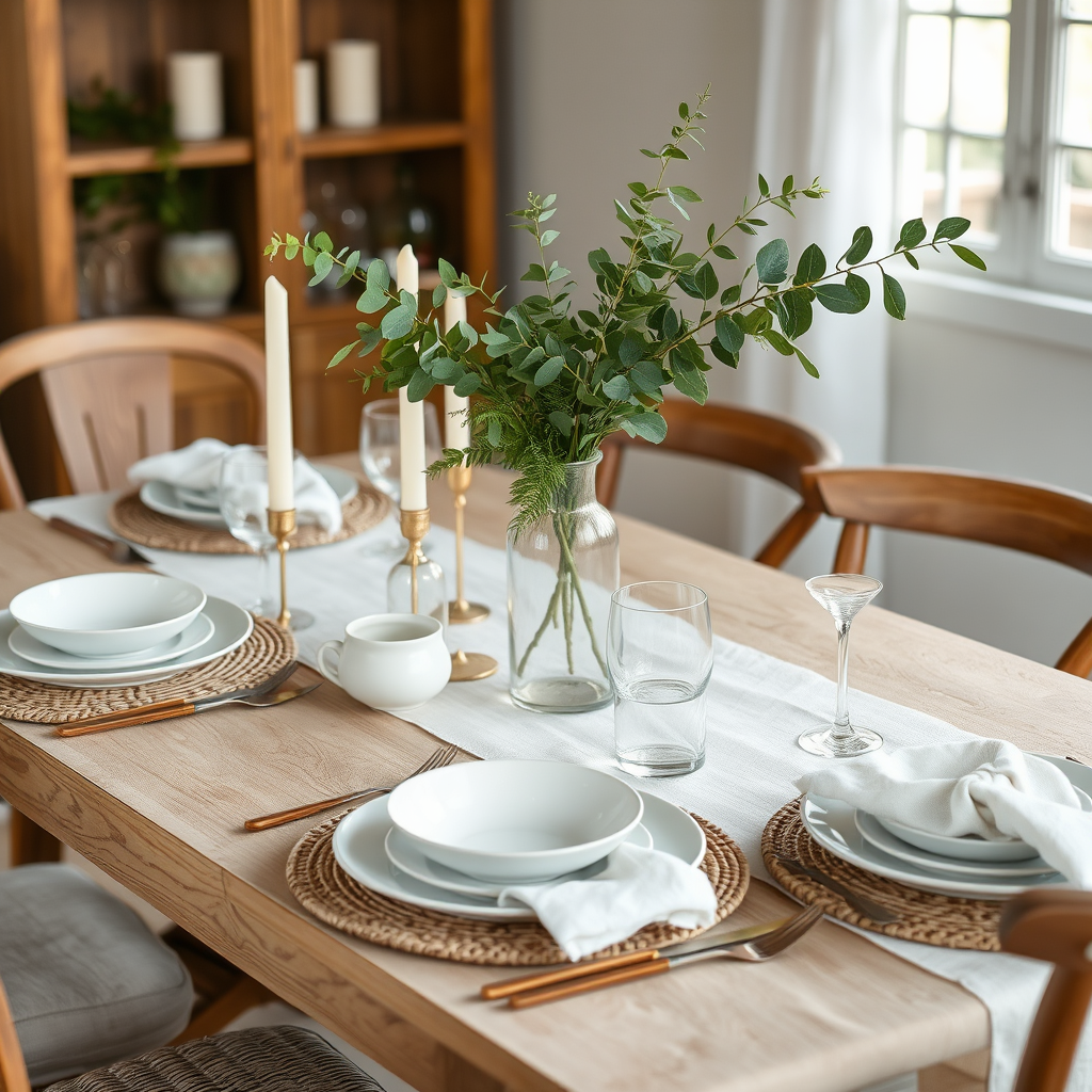 Main logo studio: There is something truly special about a dining table inspired by nature. The soft textures, earthy tones, and refreshing touch of greenery create a s