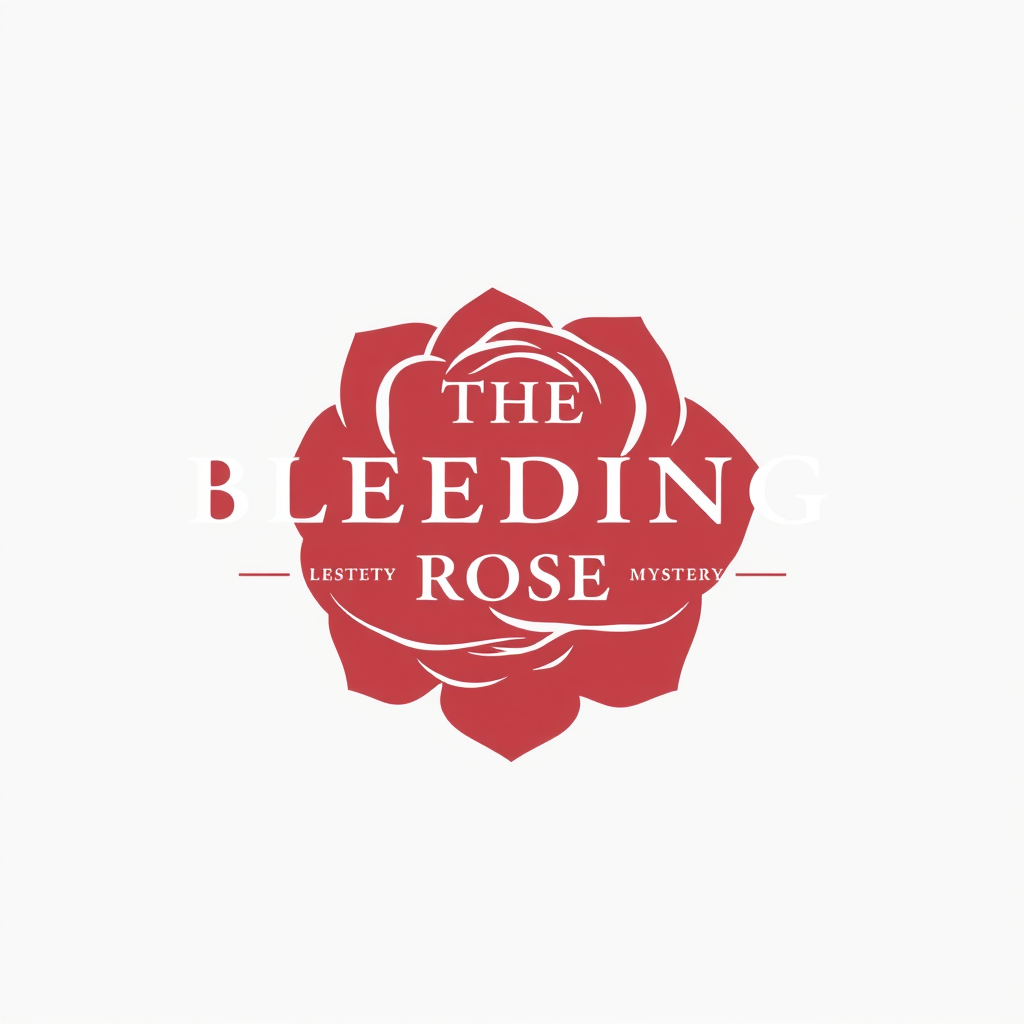 Wordmark Logo idea: wordmark logo of The Bleeding Rose — Where Beauty Meets Mystery , bold clean typography, flat vector logo, centered, solid white background, high cont