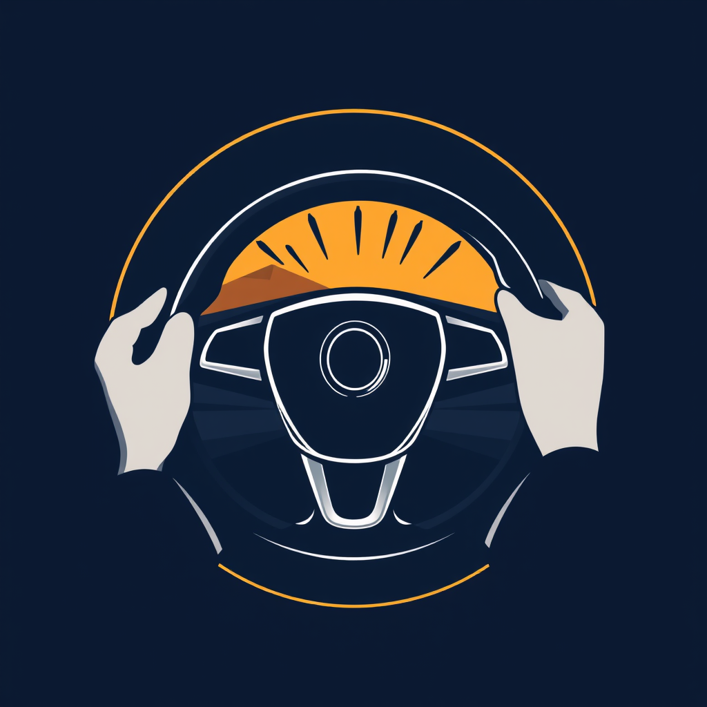 Main logo studio: hi can you make a driving steering logo for people age 16-19 year old