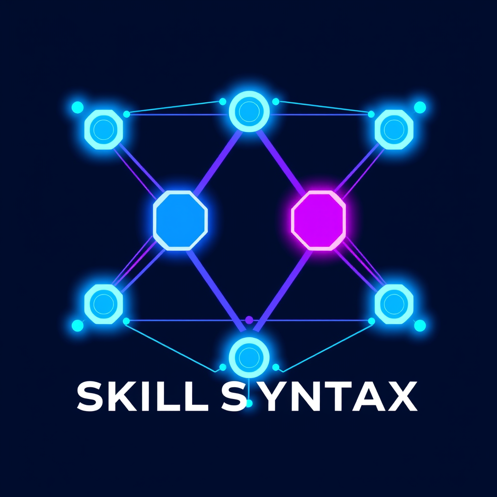 Main logo studio: Create a bold, eye-catching logo SYMBOL for Skill Syntax Club. No words or typography. Design a powerful abstract S using thick geometric shapes, glow