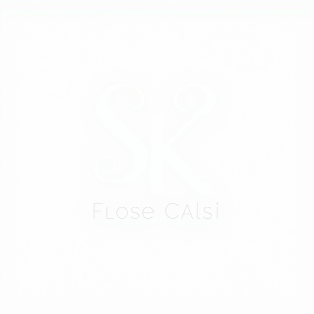 Monogram Logo idea: monogram logo combining the letters SK , elegant intertwined letterforms, flat vector logo, centered, solid white background, high contrast, luxury br
