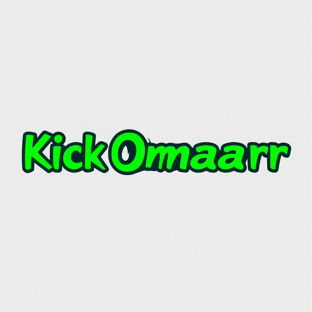 Main logo studio: جرب البرومبت ده، ومركز فيه إن الكلمتين منفصلين وواضحين وإن لون «Omaarr» بترولي غامق جدًا: Create a small, clean gaming logo with two clearly separated