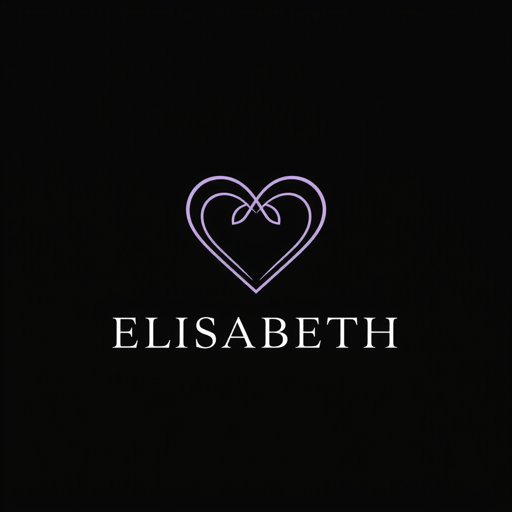 Lettermark Logo idea: lettermark logo of the letters Create a minimalist luxury logo for “ELISABETH”, with the letters E L I S A B E T H cleverly integrated into a single e