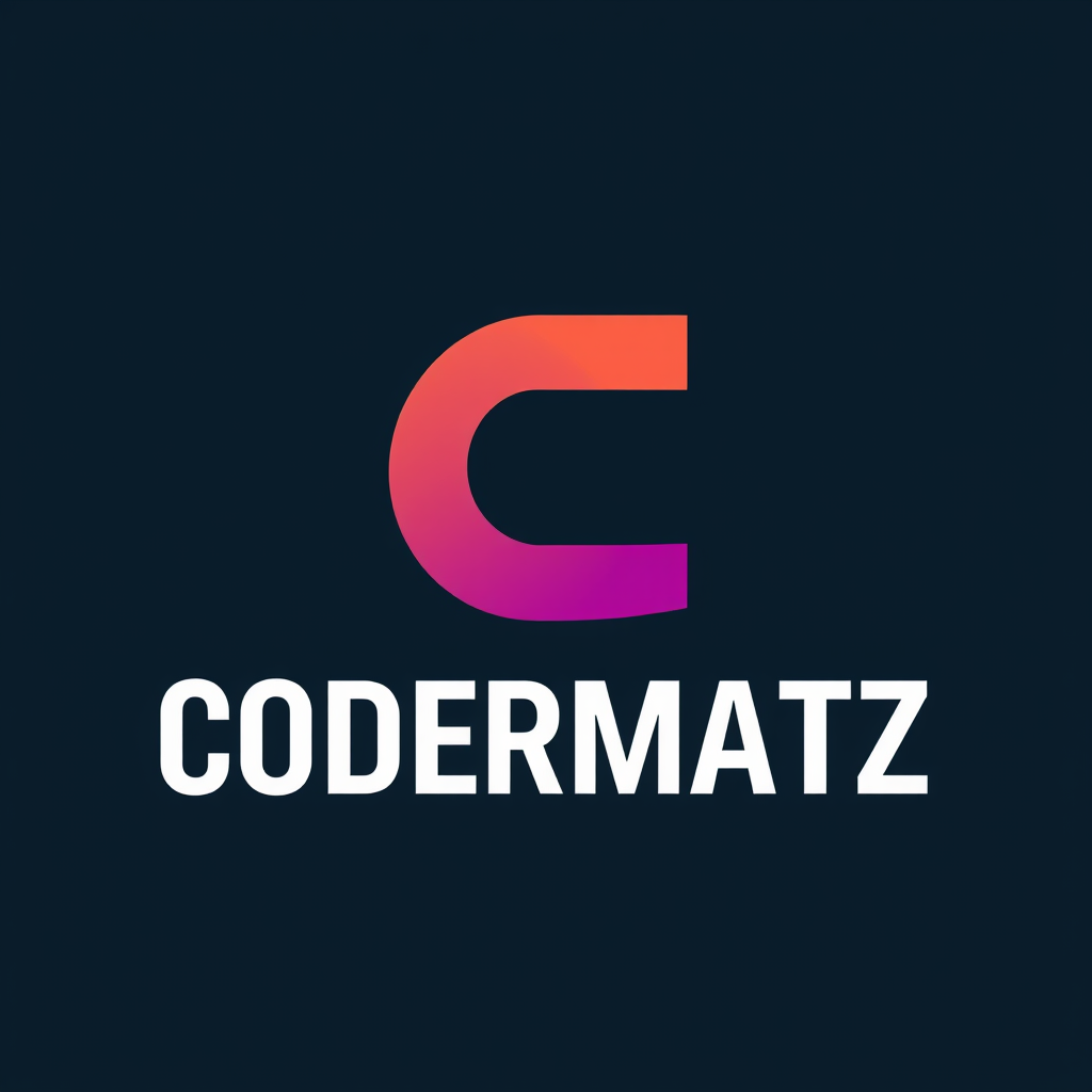 Main logo studio: Crea un logo simbolico e minimalista per un gruppo chiamato CODERMATZ. Non usare necessariamente la scritta completa: crea un simbolo unico e riconosc