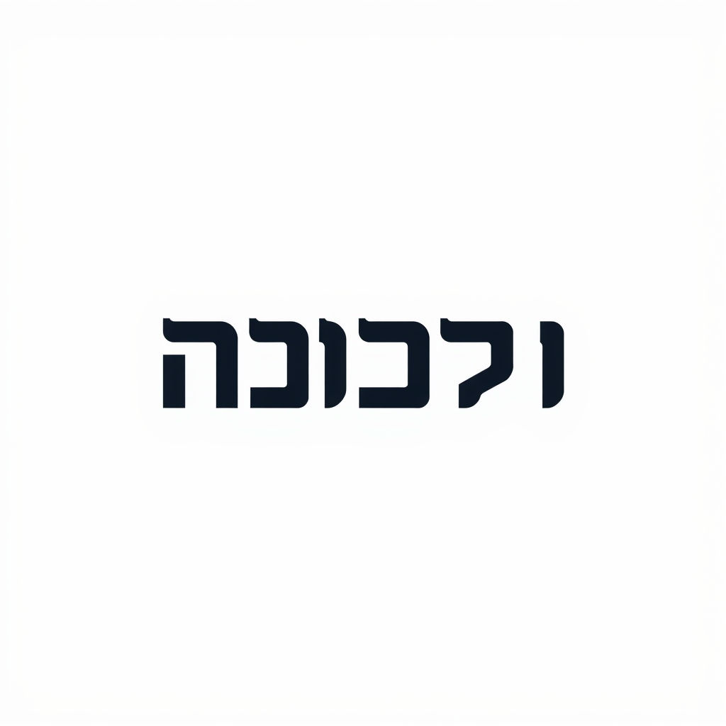 Wordmark Logo idea: wordmark logo of Create a typographic wordmark logo using only the Hebrew word "לפתוח" , bold clean typography, flat vector logo, centered, solid whit