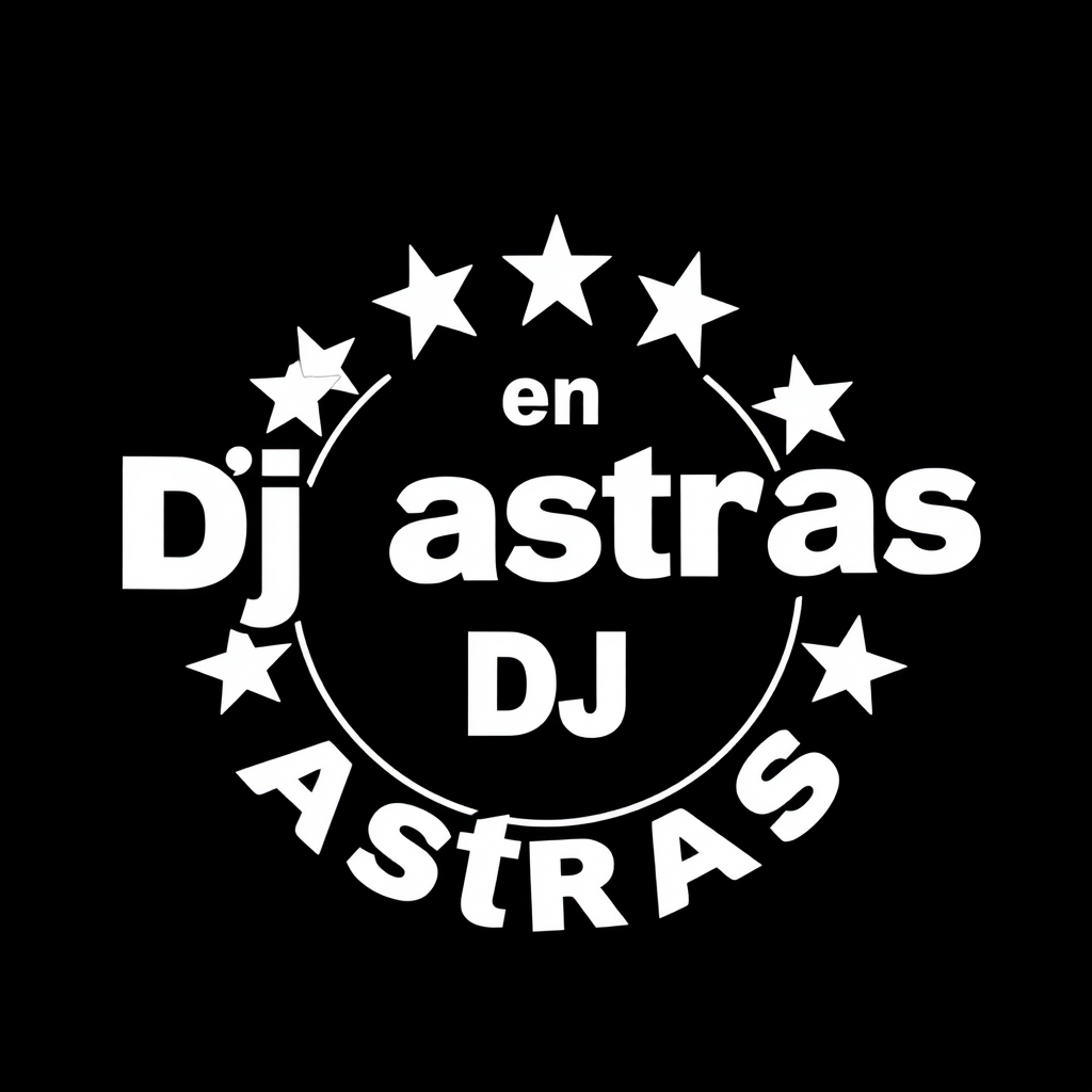 Main logo studio: en logo que ponga dj astras y que tenga que ver con los dj