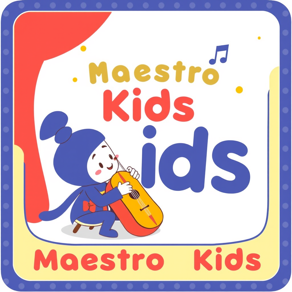Main logo studio: ريد لوغو لمتجر العاب ومستحضرات التجميل باسم Maestro Kids