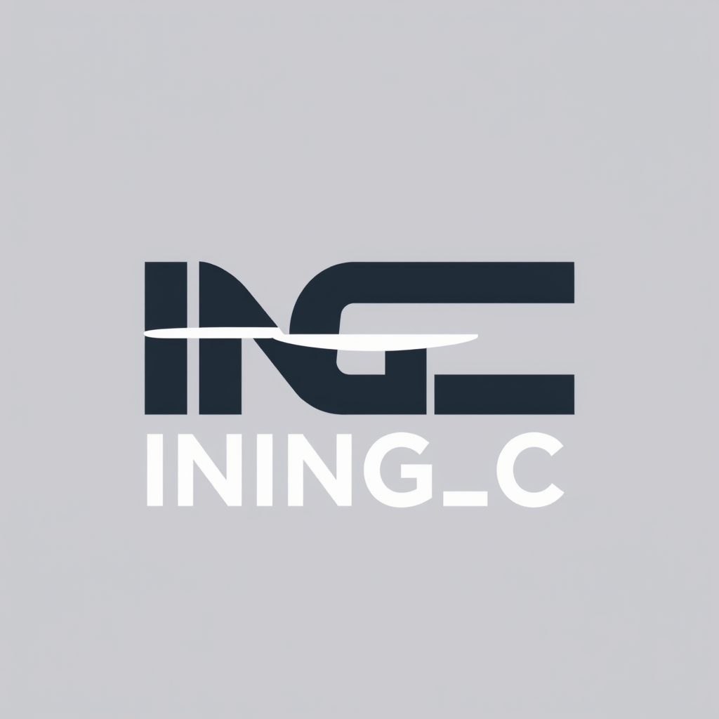 Main logo studio: Cria um logo minimalista e moderno para gaming chamado "ING_C". As letras I N G _ C devem ser o elemento principal, grandes e bem visíveis. Coloca for