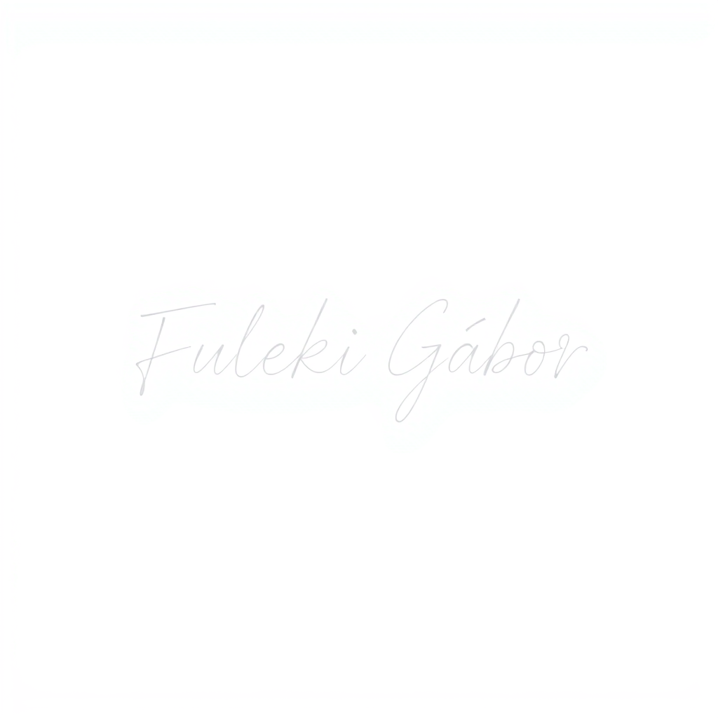 Signature Logo idea: signature logo of the name Füleki Gábor , elegant handwritten calligraphy, flowing script lettering, personal signature style, delicate pen strokes, f