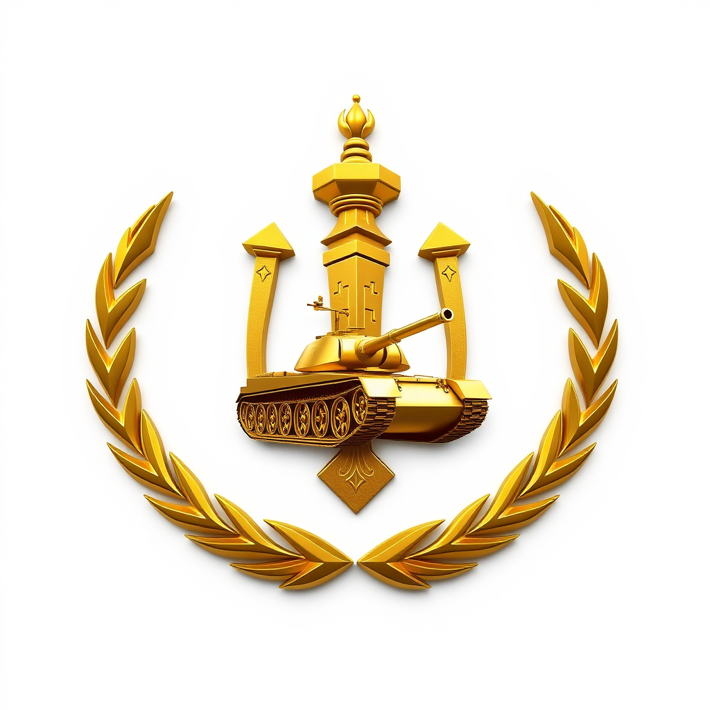 3D Logo idea: 3D logo for make me a golden logo , for a Community that is called Arab Communtiy, remove the background , make it also lexury , add small characters 