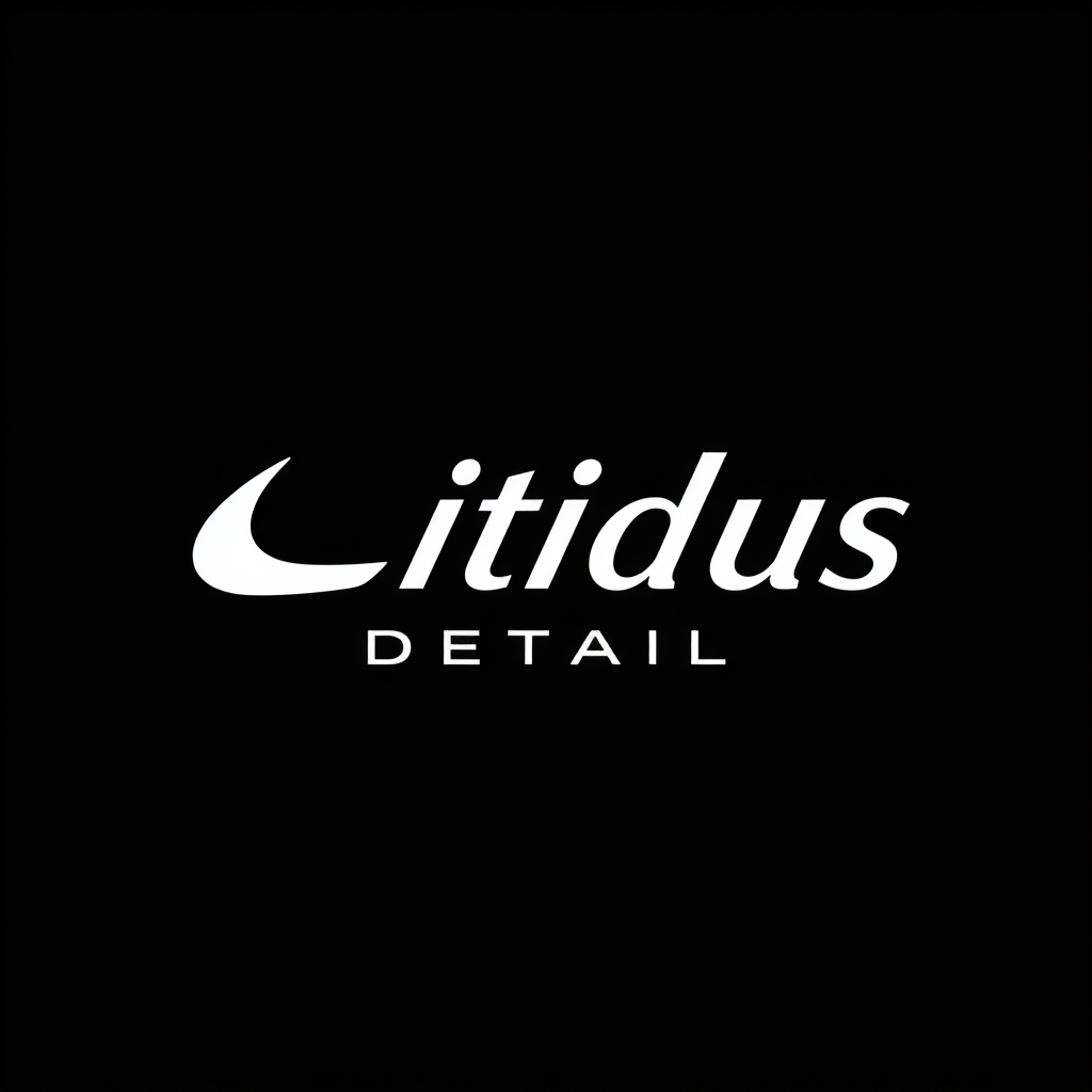 Main logo studio: Logótipo minimalista premium para "Nitidus Detail", empresa de detalhe automóvel de luxo. Estilo elegante e atemporal, inspirado na Nike — simples, so
