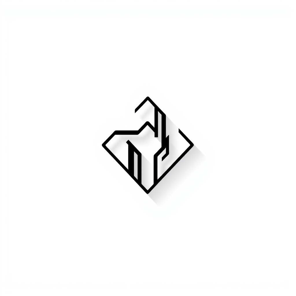 Abstract Logo idea: abstract logo mark for Elegant linework, subtle fading, shadow trails, abstract, monochrome , geometric abstract shape, modern minimalist mark, clean 