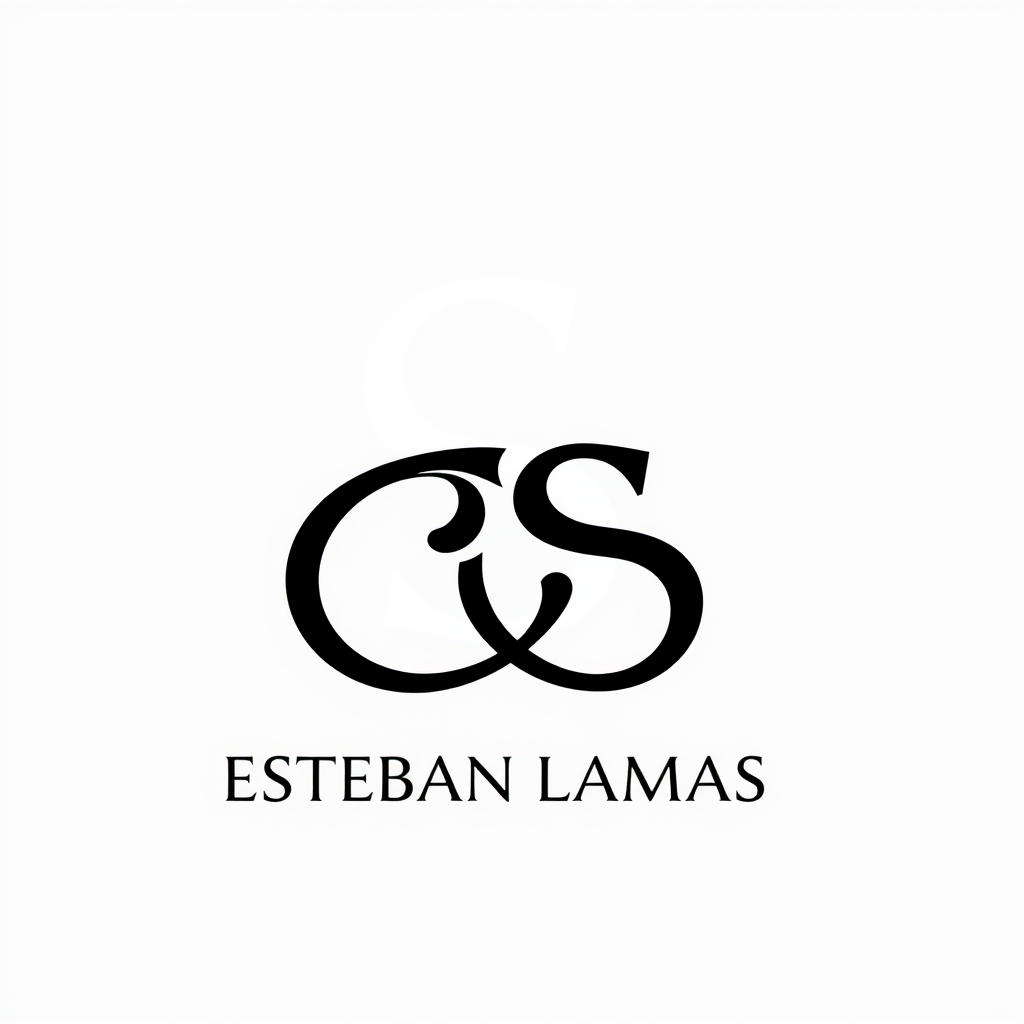 Monogram Logo idea: monogram logo combining the letters Es para un estudio de carpintería a medida. Imagen de marca profesional, moderna y premium. Se llama Esteban Lamas