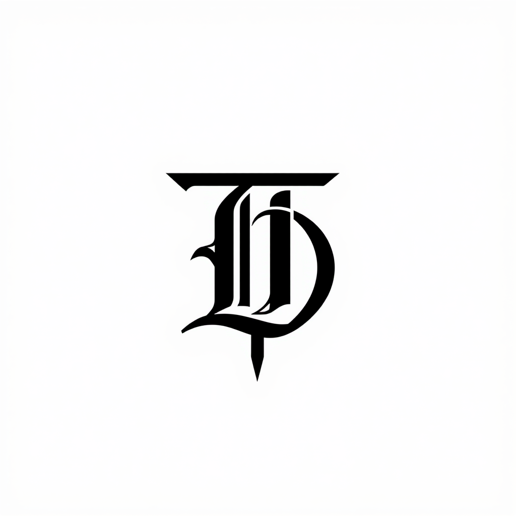 Monogram Logo idea: monogram logo combining the letters Create an original BD monogram for a premium streetwear brand. Merge B and D into one bold, recognizable symbol. S