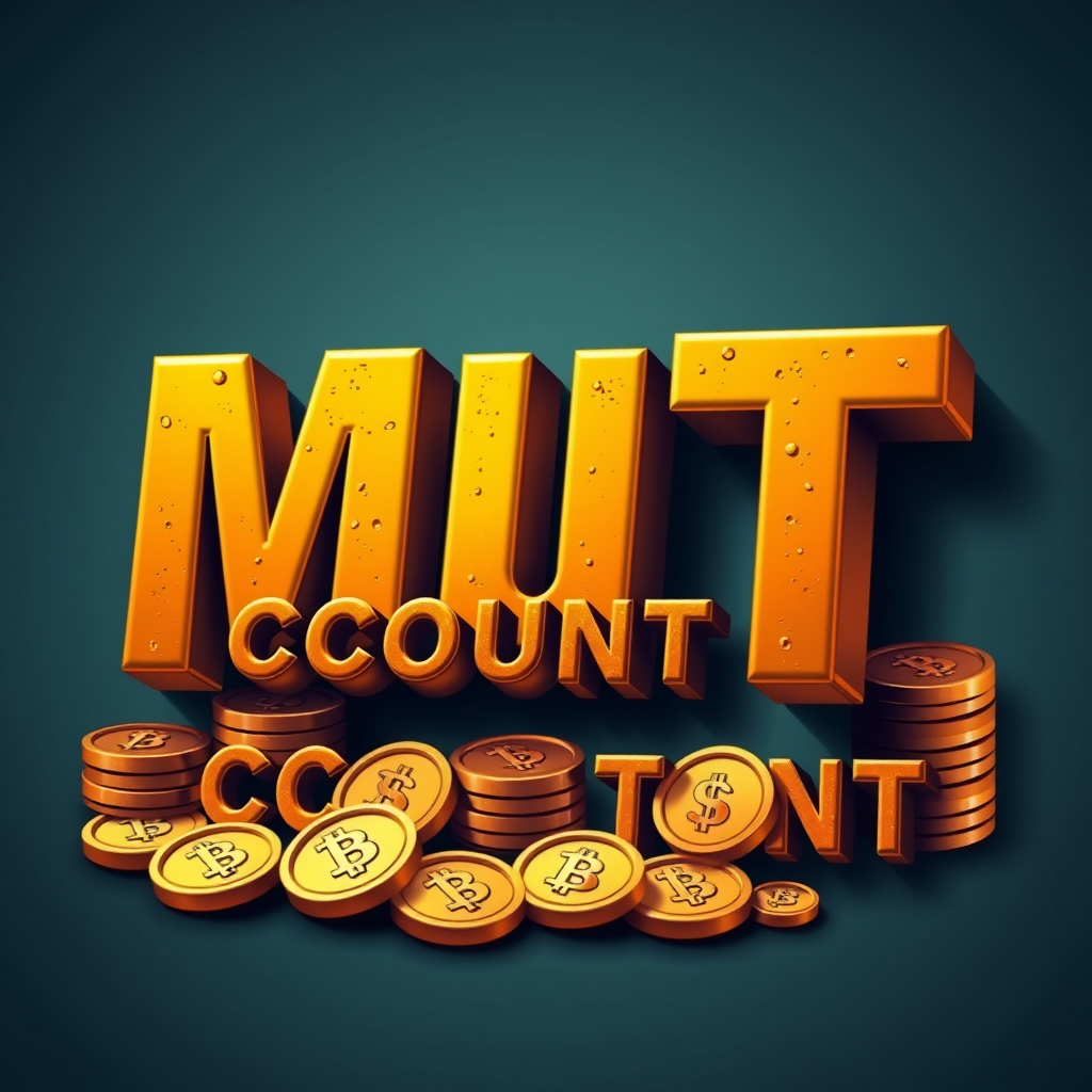 Main logo studio: MuT Accountant. I need that to be the wording with some creativity with coins in it. Colors that stand out