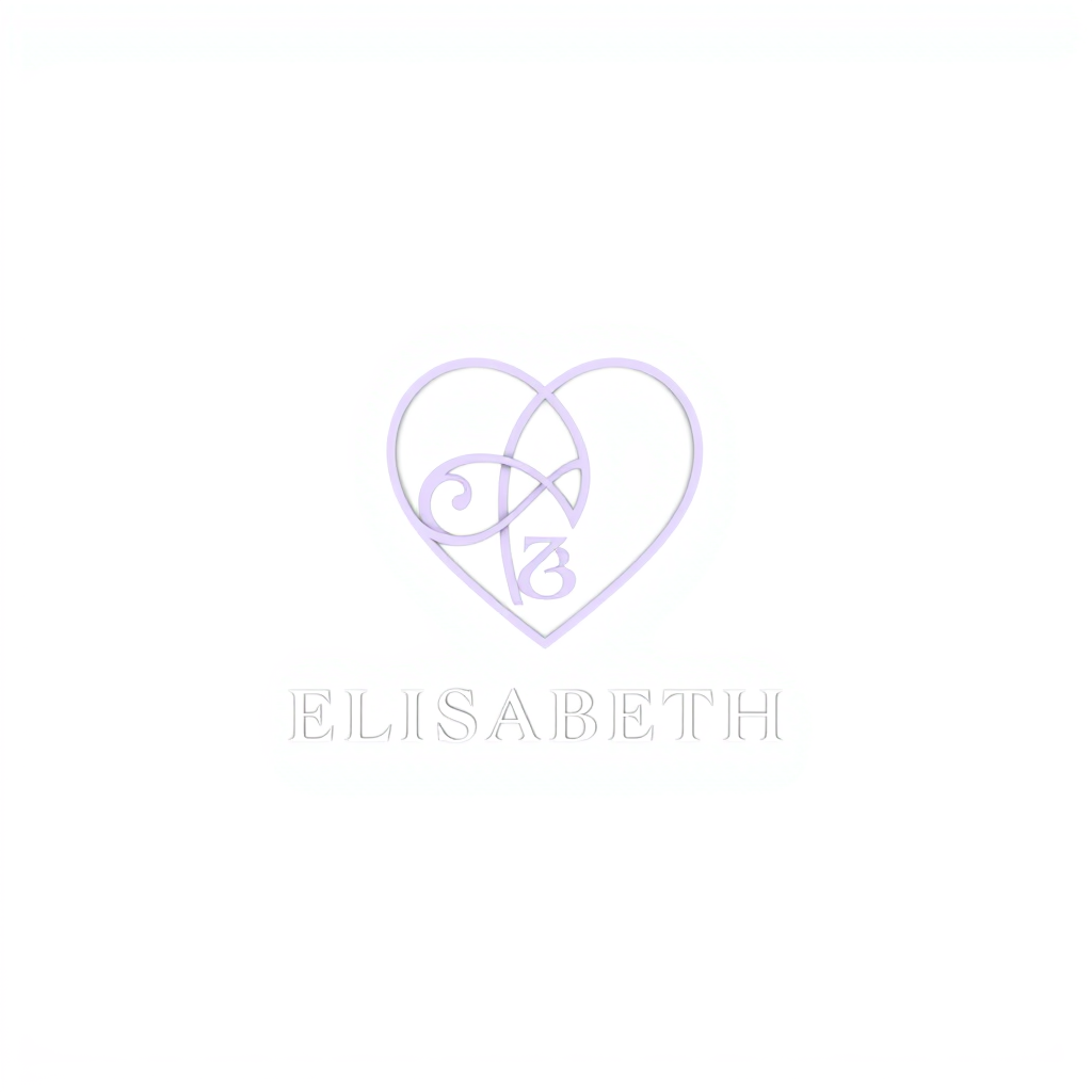Monogram Logo idea: monogram logo combining the letters Create a minimalist luxury logo for “ELISABETH”, with the letters E L I S A B E T H cleverly integrated into a sin