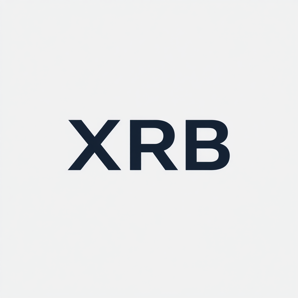 Main logo studio: Create a premium, clean, minimal, modern logo based on the initials XRB.