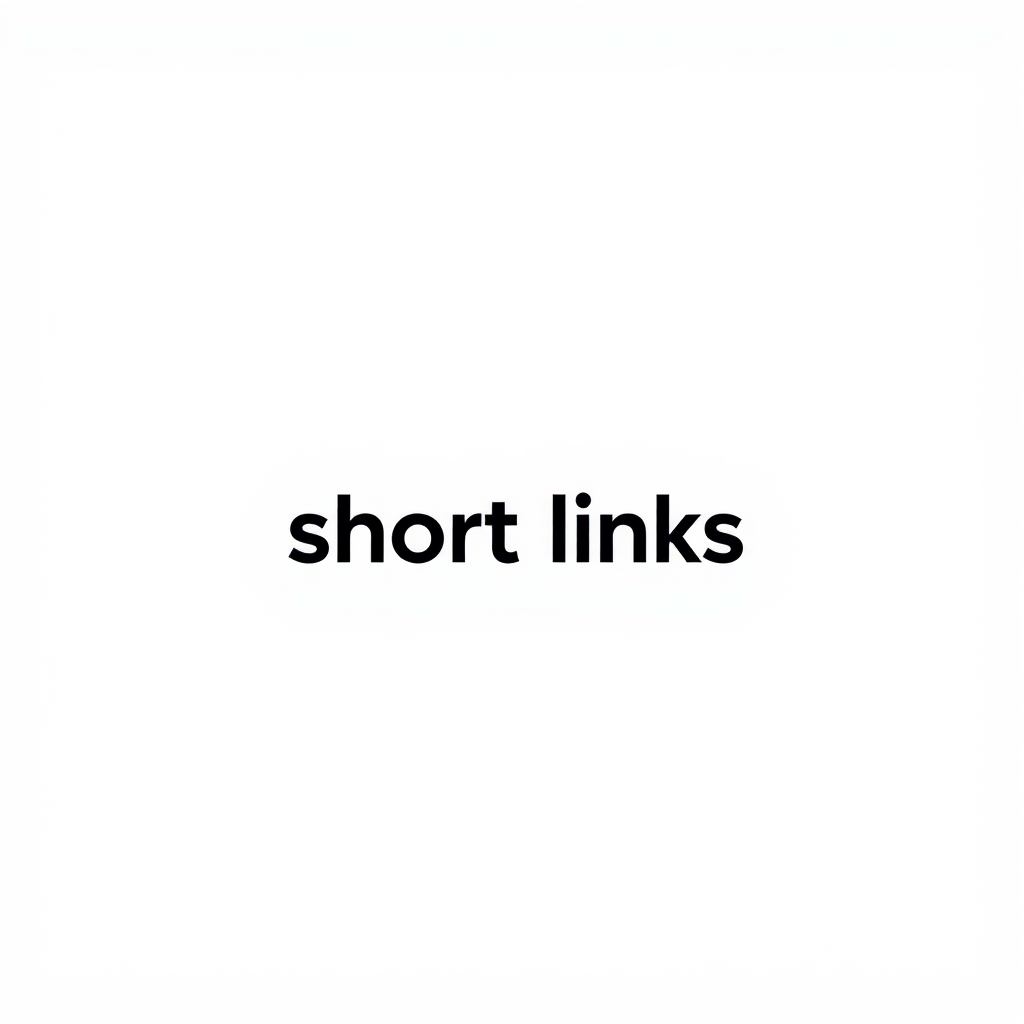 Wordmark Logo idea: wordmark logo of short links , bold clean typography, flat vector logo, centered, solid white background, high contrast, professional brand identity
